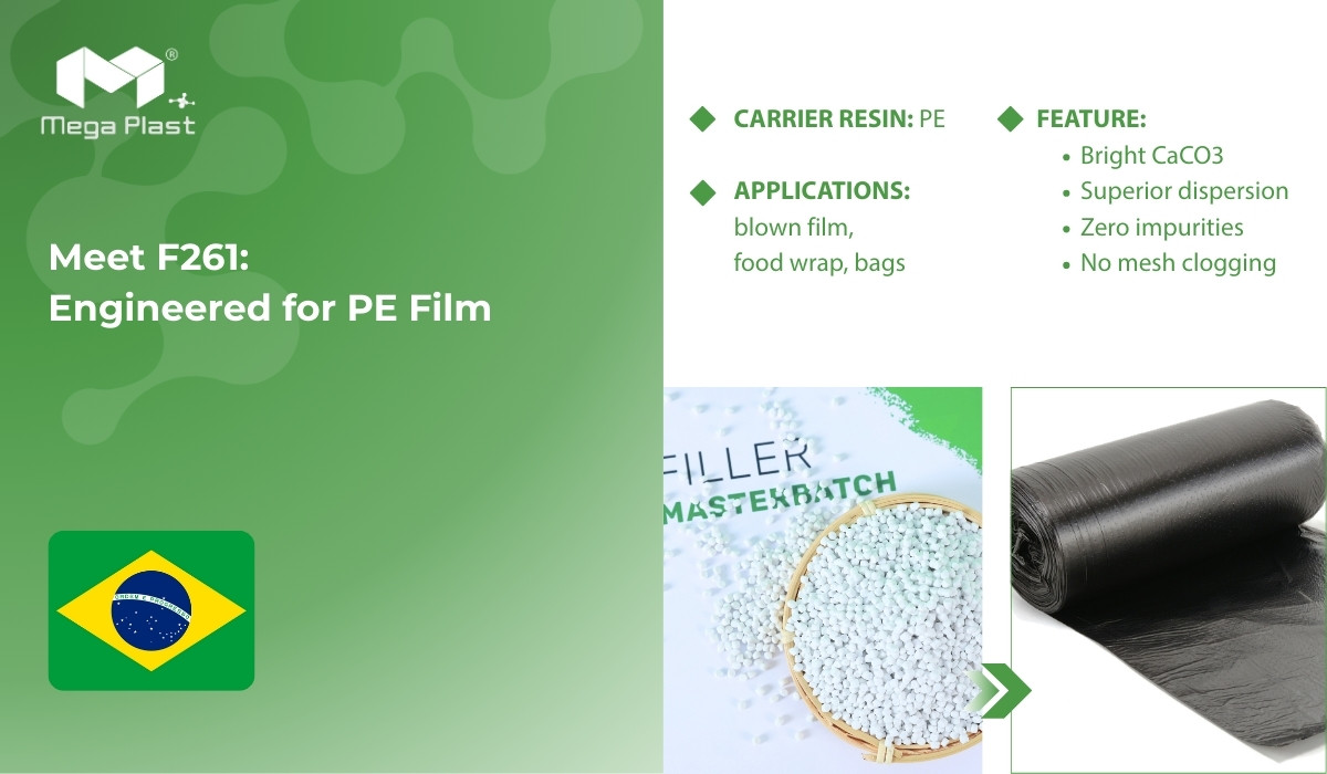 CaCO3 Filler Masterbatch for PE Film - F261