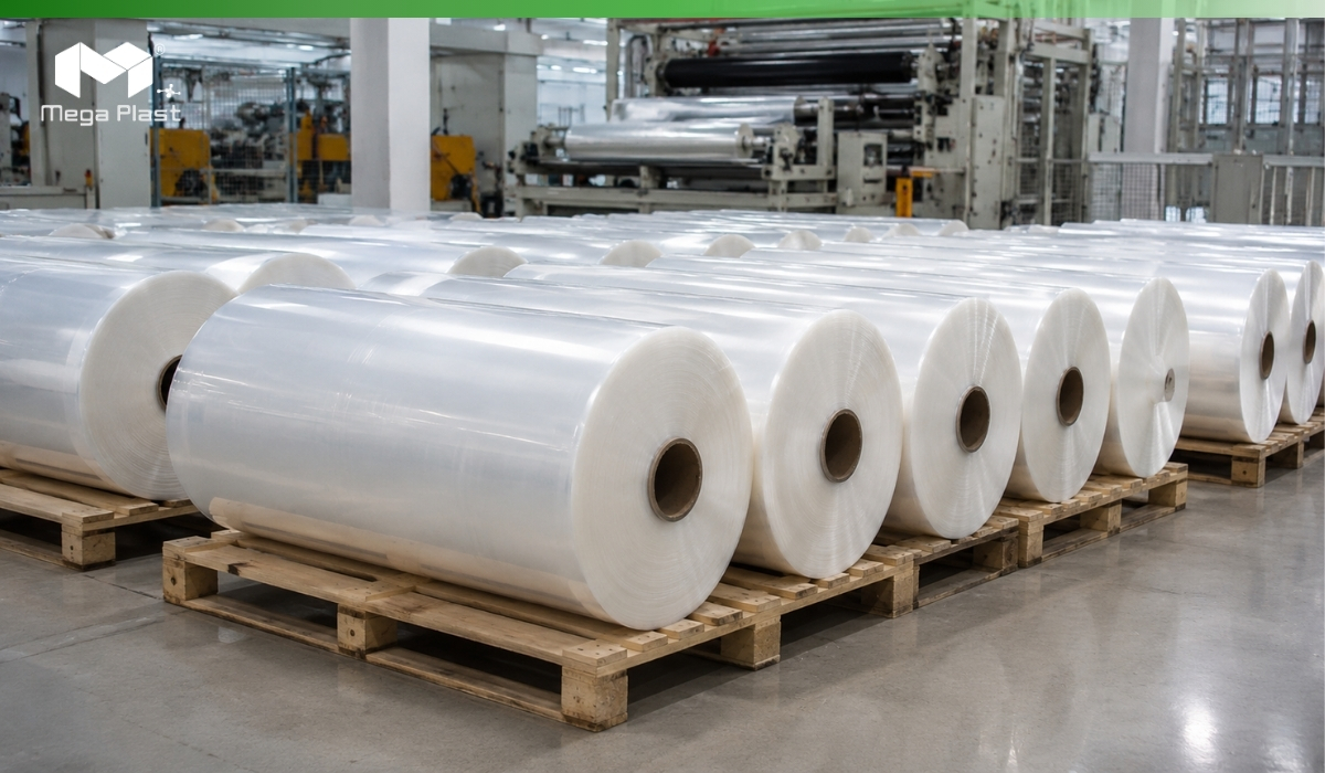 PE Filler Masterbatch application in clean smooth PE film rolls